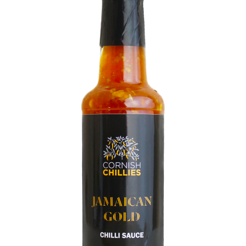 An image of a bottle of Jamaican Gold chilli sauce
