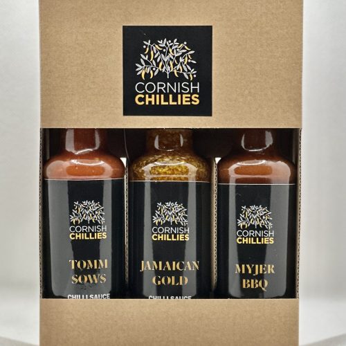 Picture of 3 sauces in a gift box