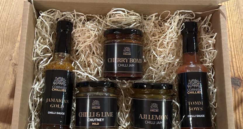 Premium Chilli Sauce Gift Set featuring handcrafted Cornish hot sauces for every occasion.