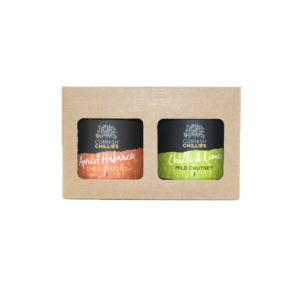 2 Jar Mild Gift Pack from Cornish Chillies featuring two delicious jars of handcrafted mild chilli jams made in Cornwall.